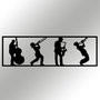 Wallity Faraza Escultura de Pared de Metal Negra